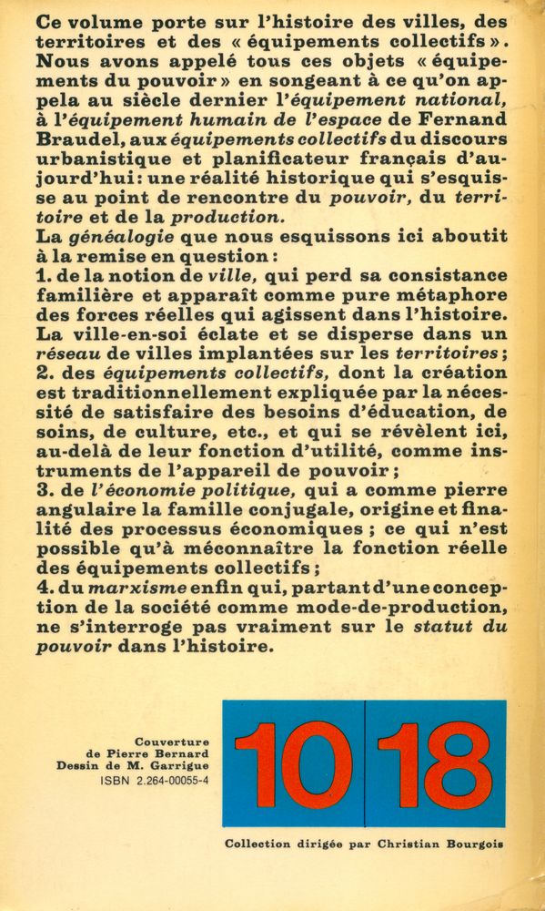 『LES ÉQUIPEMENTS DU POUVOIR : VILLES, TERRITOIRES ET ÉQUIPEMENTS COLLECTIFS』