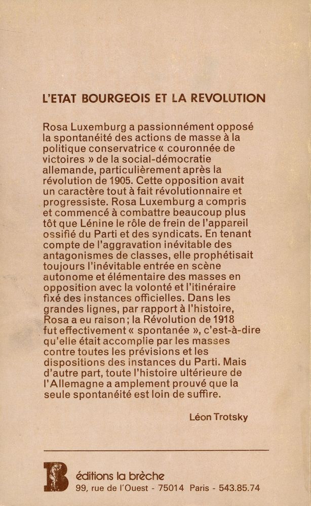 『L'ETAT BOURGEOIS ET LA REVOLUTION avec deux inédits』 3
