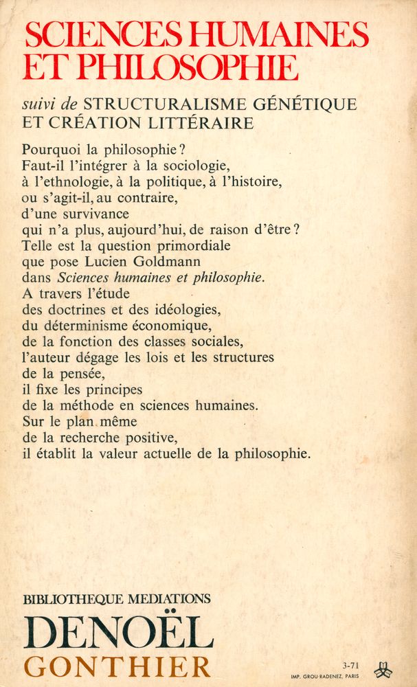 『SCIENCES HUMAINES ET PHILOSOPHIE』 3