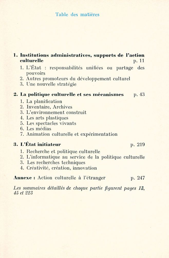 『VIE CULTURELLE ET POUVOIRS PUBLICS』 2