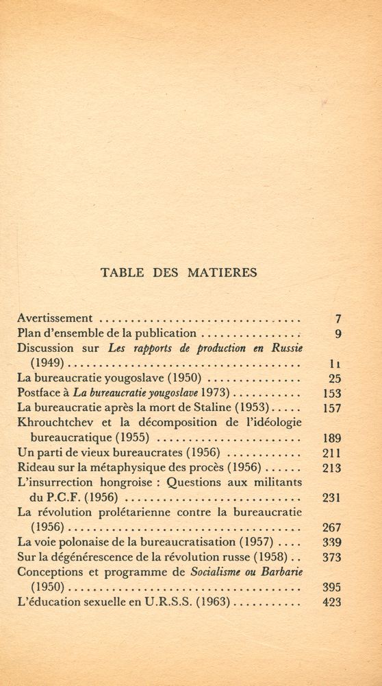 『LA SOCIETE BUREAUCRATIQUE 2 - La révolution contre la bureaucratie』 2