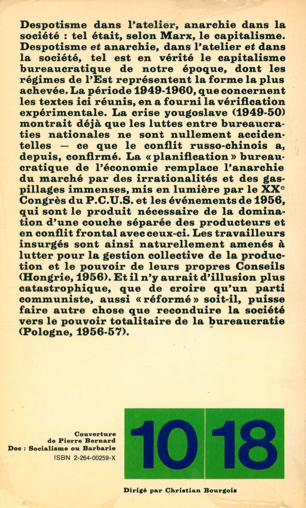『LA SOCIETE BUREAUCRATIQUE 2 - La révolution contre la bureaucratie』 3