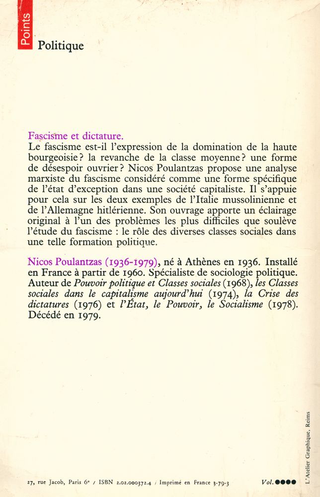 『Fascisme et dictature』 8