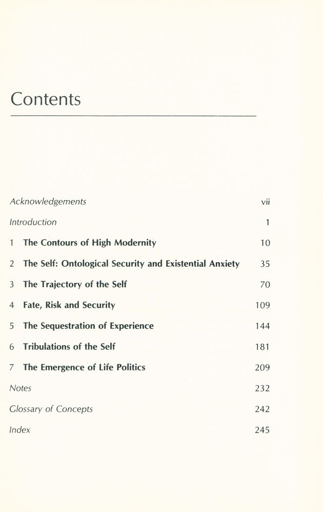 『Modernity and Self - Identity : Self and Society in the Late Modern Age』 2