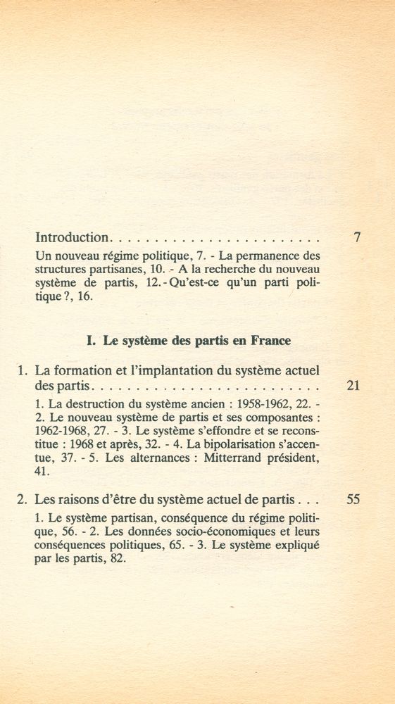 『Les partis politiques dans la France d'aujourd'hui』 2