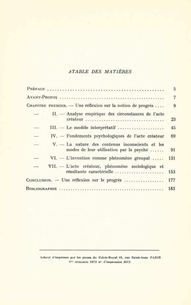 『L'Invention comme Phénomène Anthropologique』 2