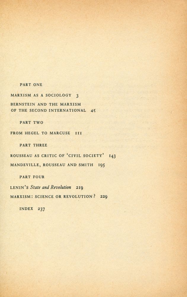 『From Rousseau to Lenin : Studies in Ideology and Society』 2