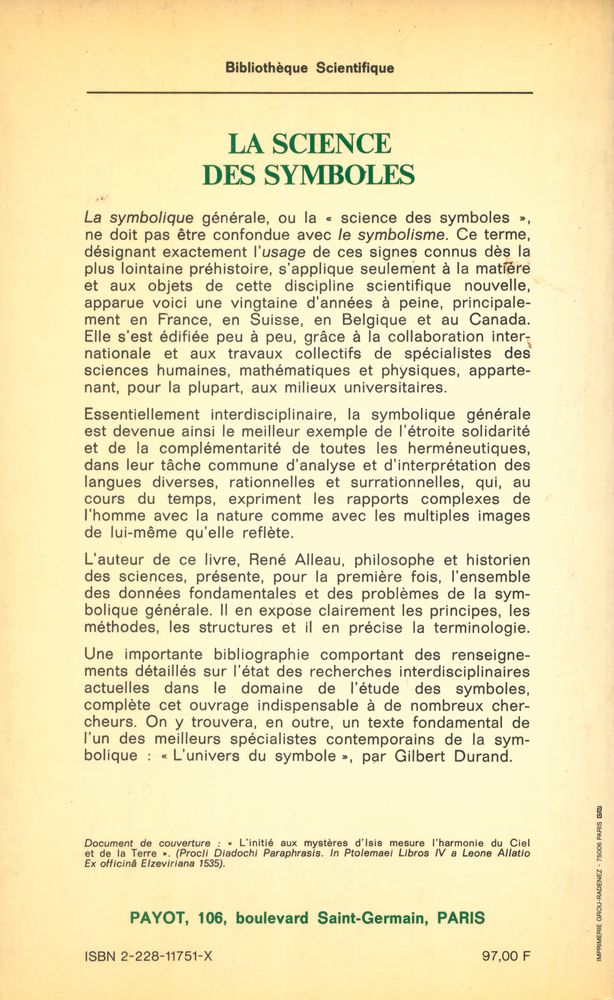 『La science des symboles : Contribution à l'étude des principes et des méthodes de la symbolique générale』 4