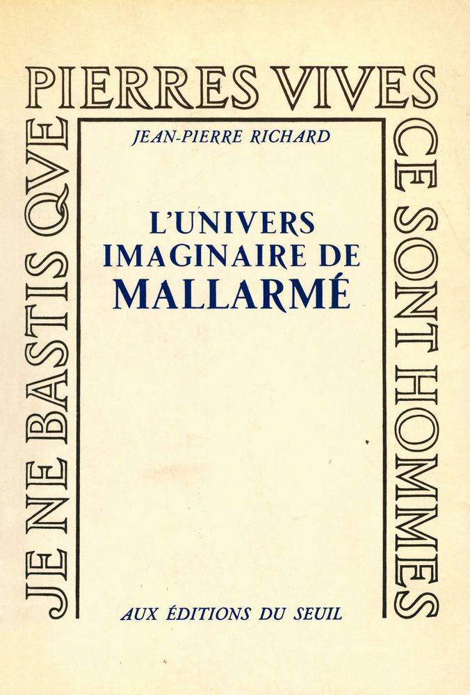 『L'UNIVERS IMAGINAIRE DE MALLARMÉ』 1