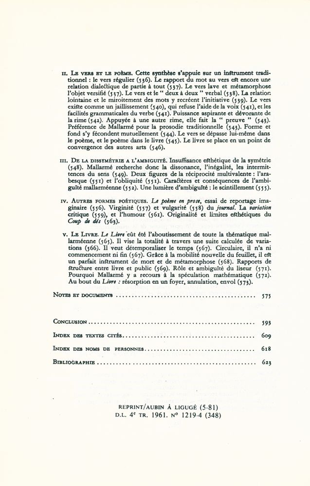 『L'UNIVERS IMAGINAIRE DE MALLARMÉ』