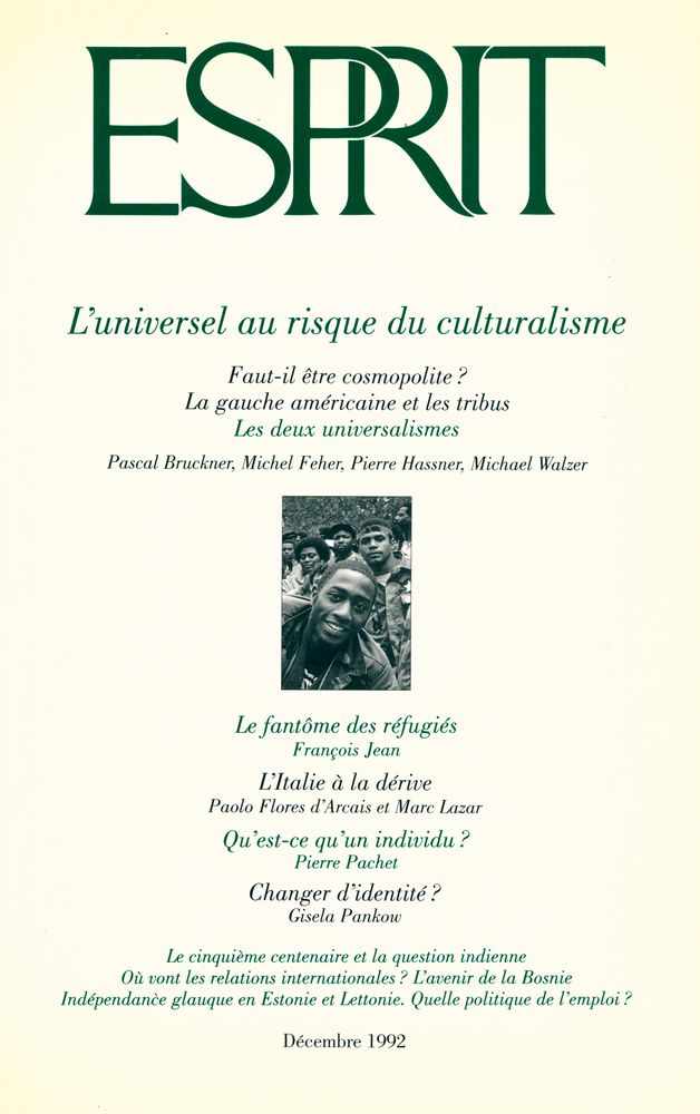 『ESPRIT』 no 187, Décembre 1992 1