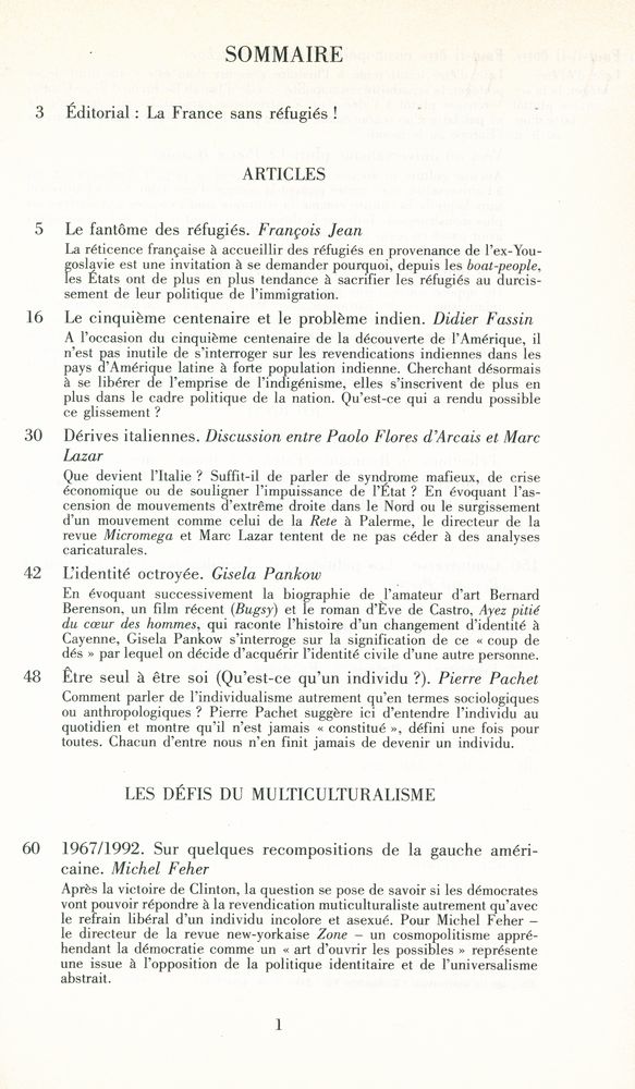 『ESPRIT』 no 187, Décembre 1992 2