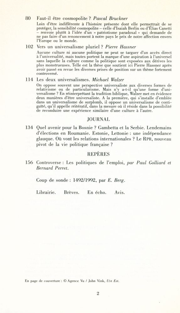 『ESPRIT』 no 187, Décembre 1992 3