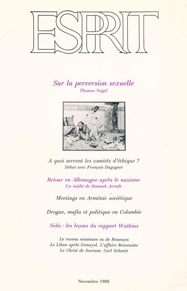 『ESPRIT』 no 144, Novembre 1988 1