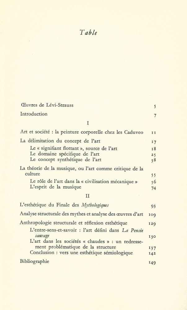 『L'ESTHÉTIQUE DE LÉVI - STRAUSS』 2