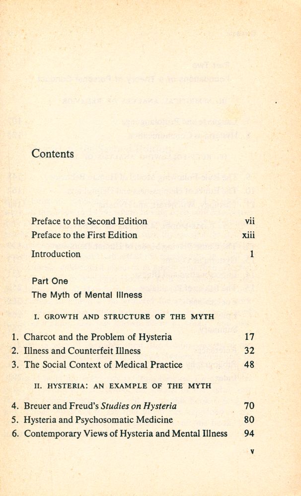 『THE MYTH OF MENTAL ILLNESS : Foundations of a Theory of Personal Conduct』 2