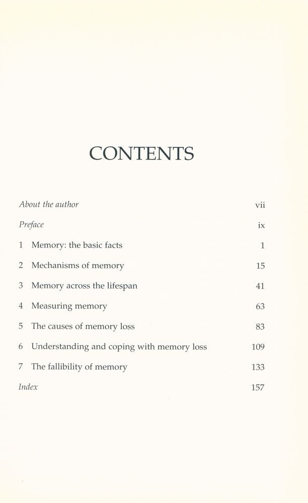 『Memory, a guide for professionals』 2