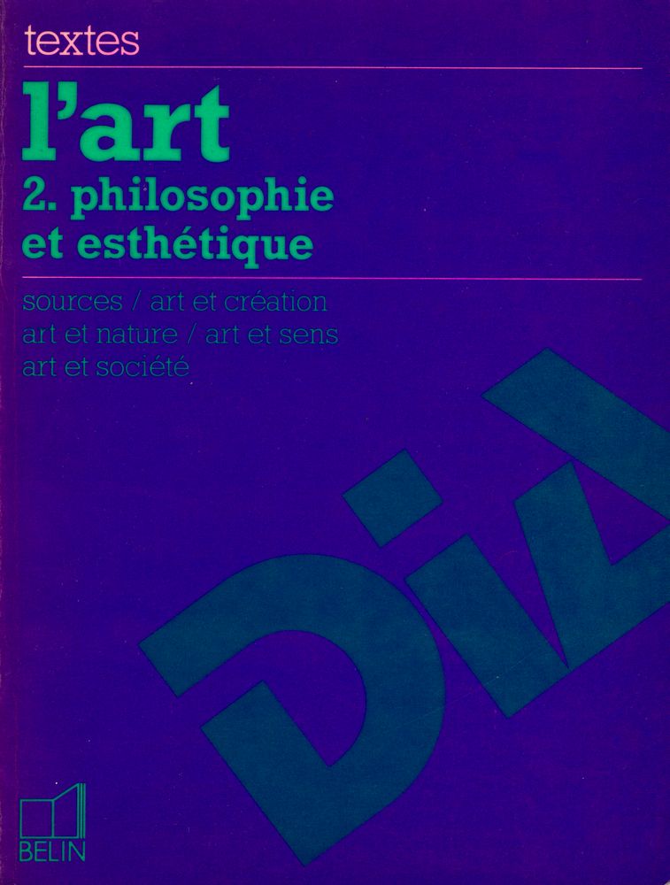 『l'art 2 : philosophie et esthétique』 1