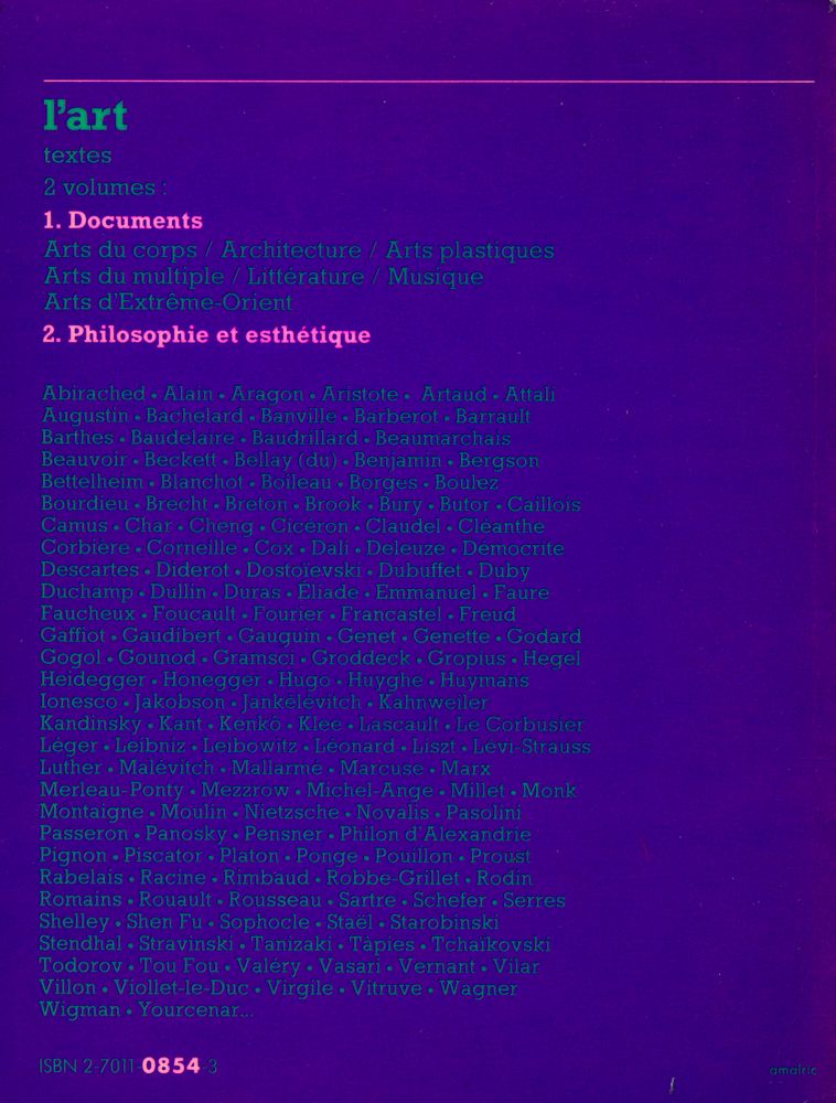 『l'art 2 : philosophie et esthétique』