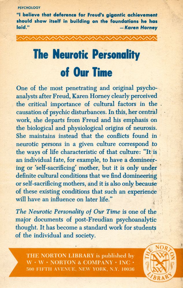 『The Neurotic Personality of Our Time』 4