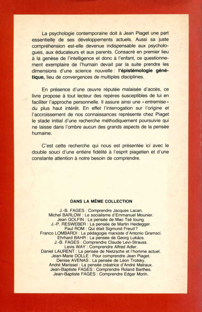 『comprendre Jean Piaget』 7