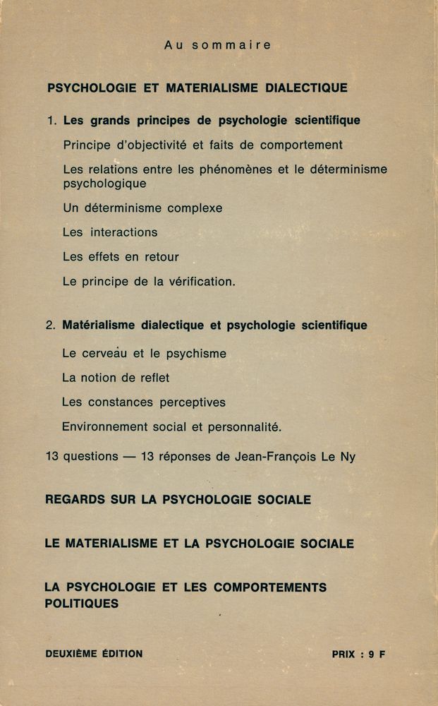 『PSYCHOLOGIE ET MATÉRIALISME DIALECTIQUE』 3