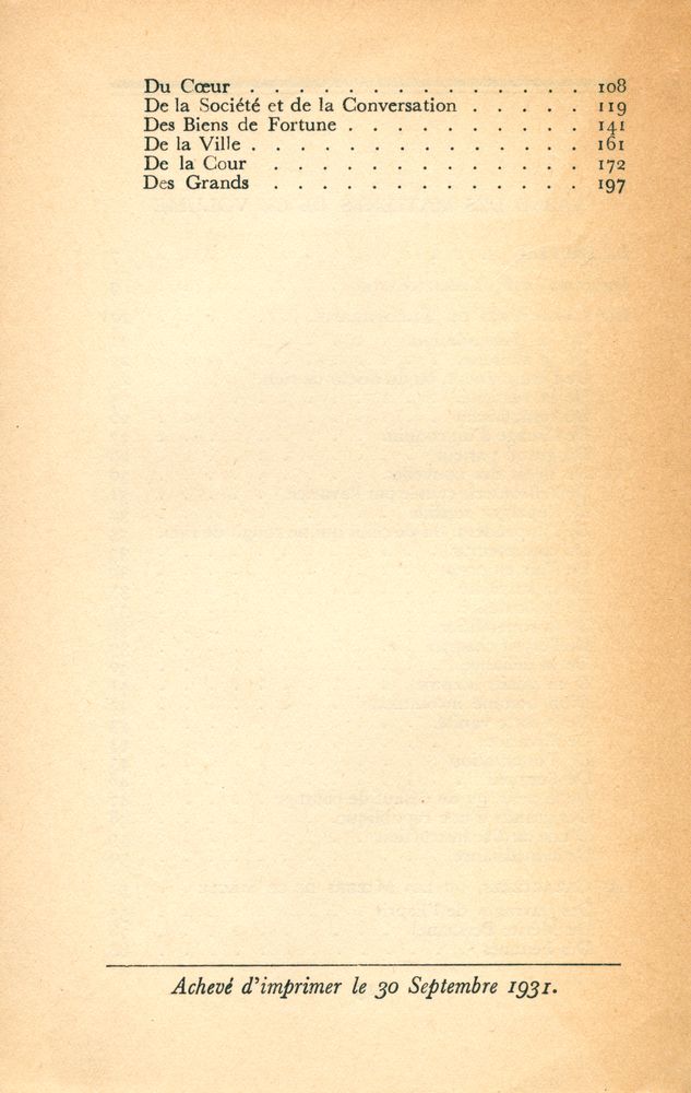 『LES CARACTÈRES OU LES MŒURS DE CE SIÈCLE』 2