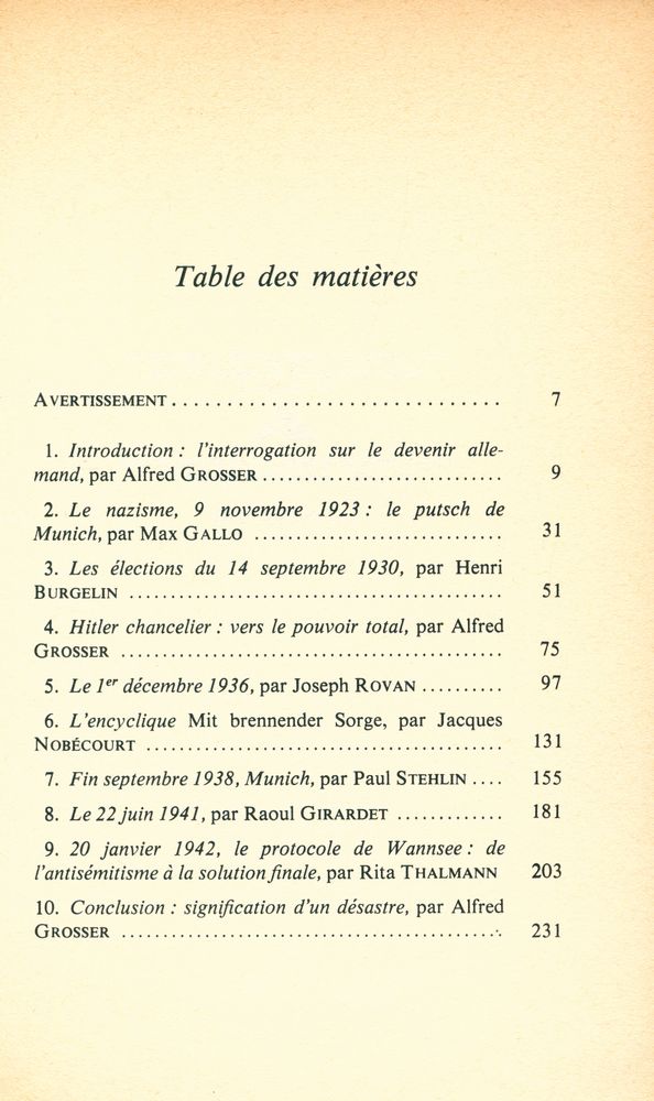 『Dix leçons sur le nazisme』 2