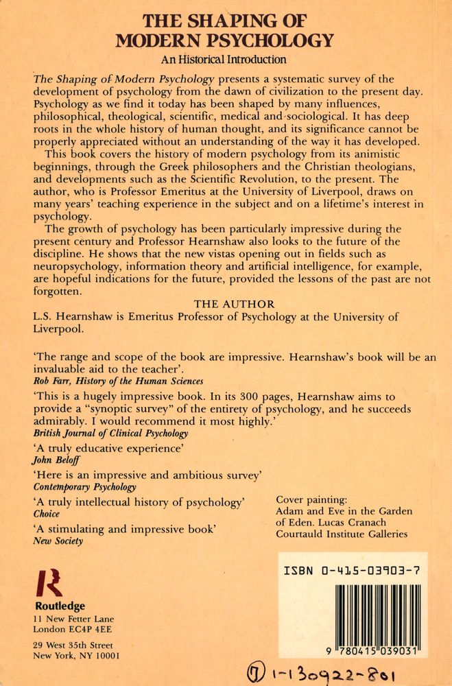 『THE SHAPING OF MODERN PSYCHOLOGY : An Historical Introduction』 3