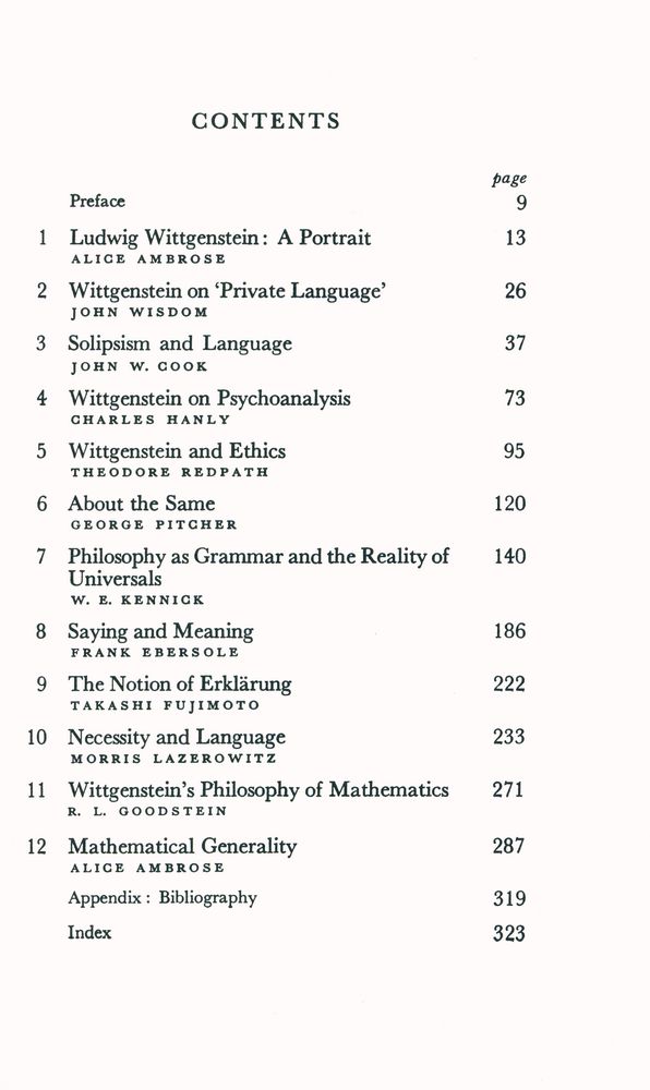 『Ludwigh Wittgenstein : Philosophy and Language』 2