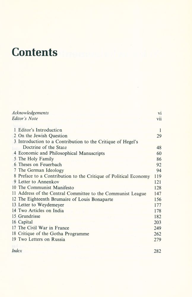 『THE MARX READER』 2