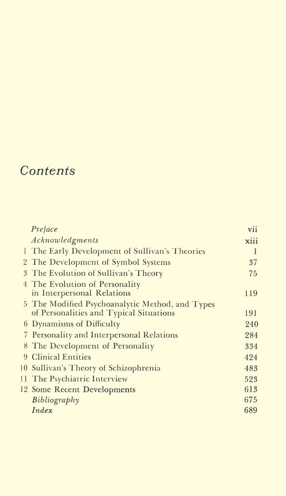 『The Beginnings of Modern American Psychiatry : The Ideas of Harry Stack Sullivan』 2