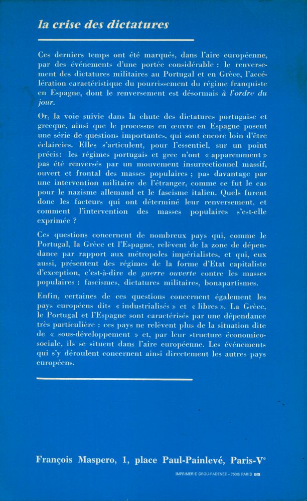 『la Crise des dictatures : portugal, grèce, espagne』 3
