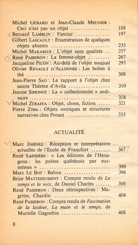『Revue d'Esthétique』 n.3/4/1976 3