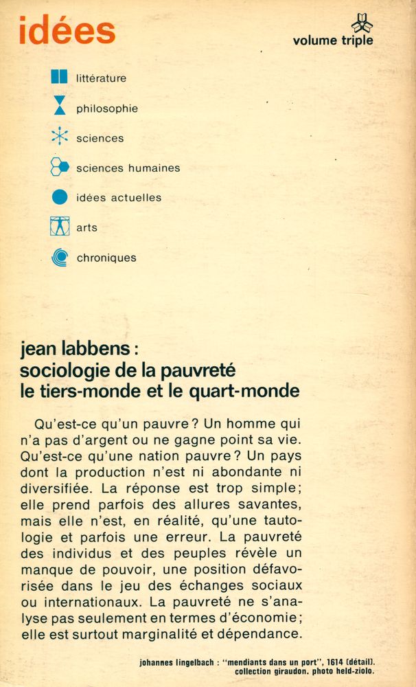 『sociologie de la pauvreté : le tiers - monde et le quart - monde』 3