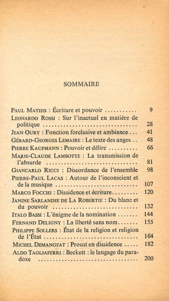 『Dissidence de l'inconscient et pouvoirs』 2