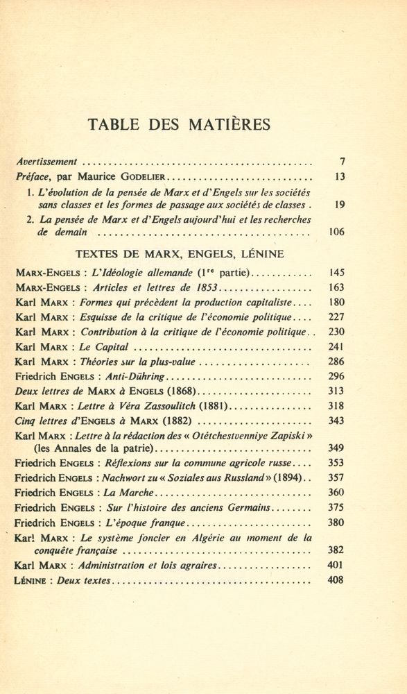 『sur les sociétés précapitalistes : textes choisis de Marx, Engels, Lénine』 2