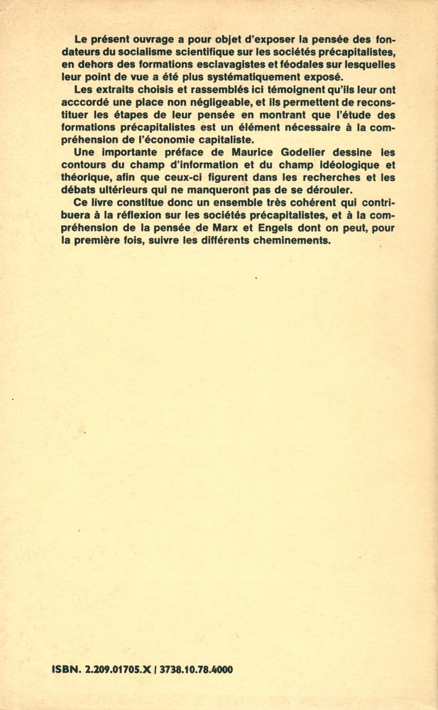 『sur les sociétés précapitalistes : textes choisis de Marx, Engels, Lénine』 3