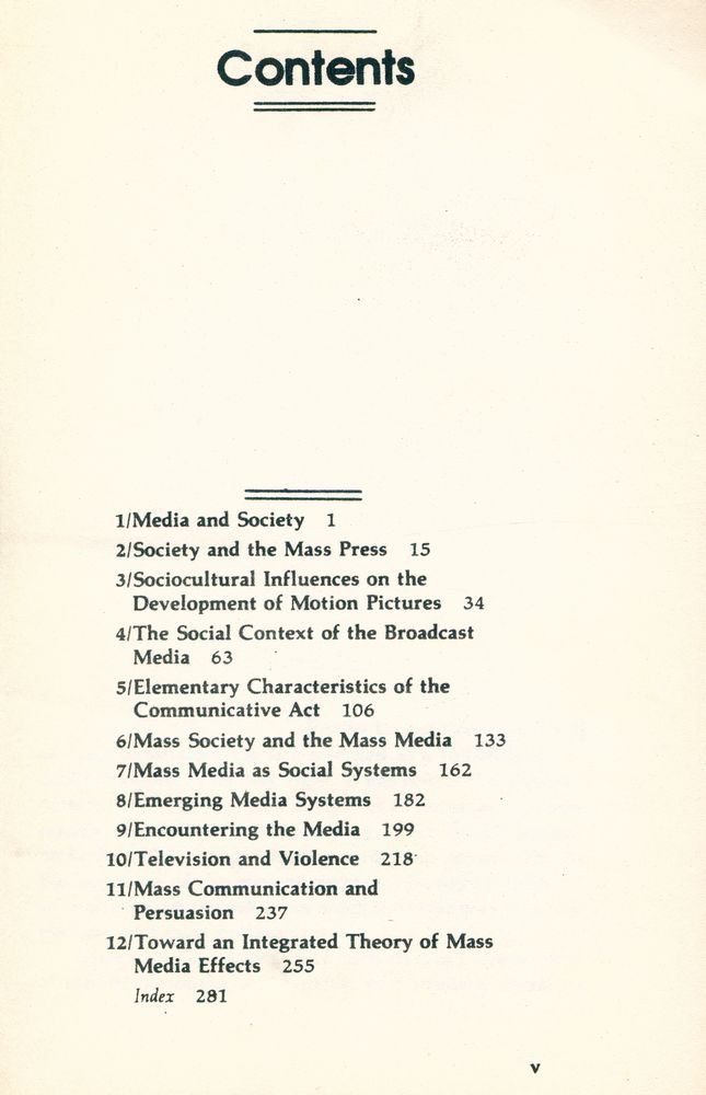 『Theories of Mass Communication』 2