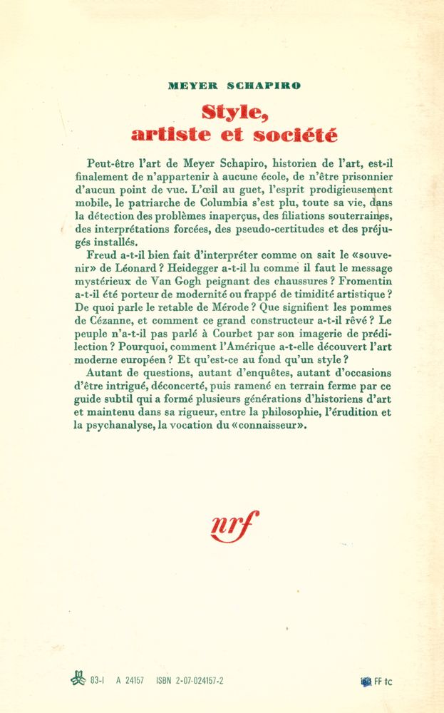 『Style, artiste et société』 3