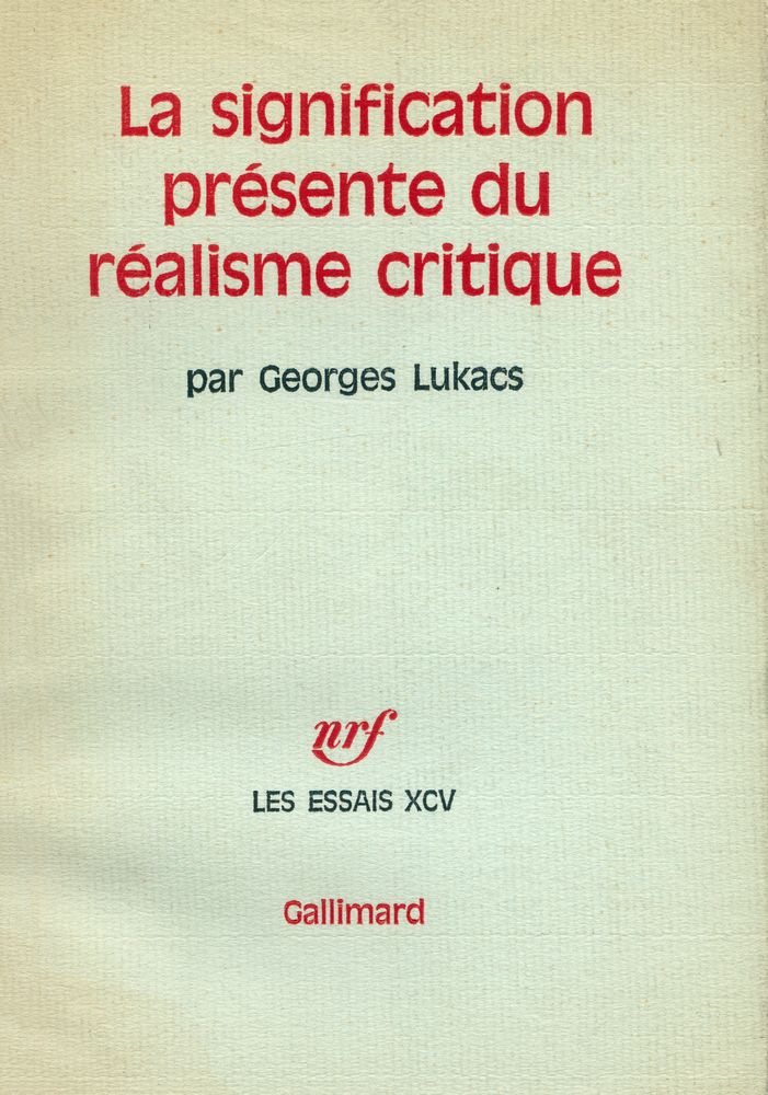 『La signification présente du réalisme critique』 1