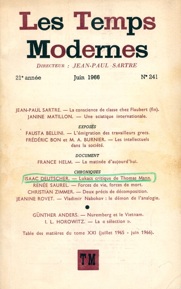『Les Temps Modernes』 Juin 1966 N° 241 1