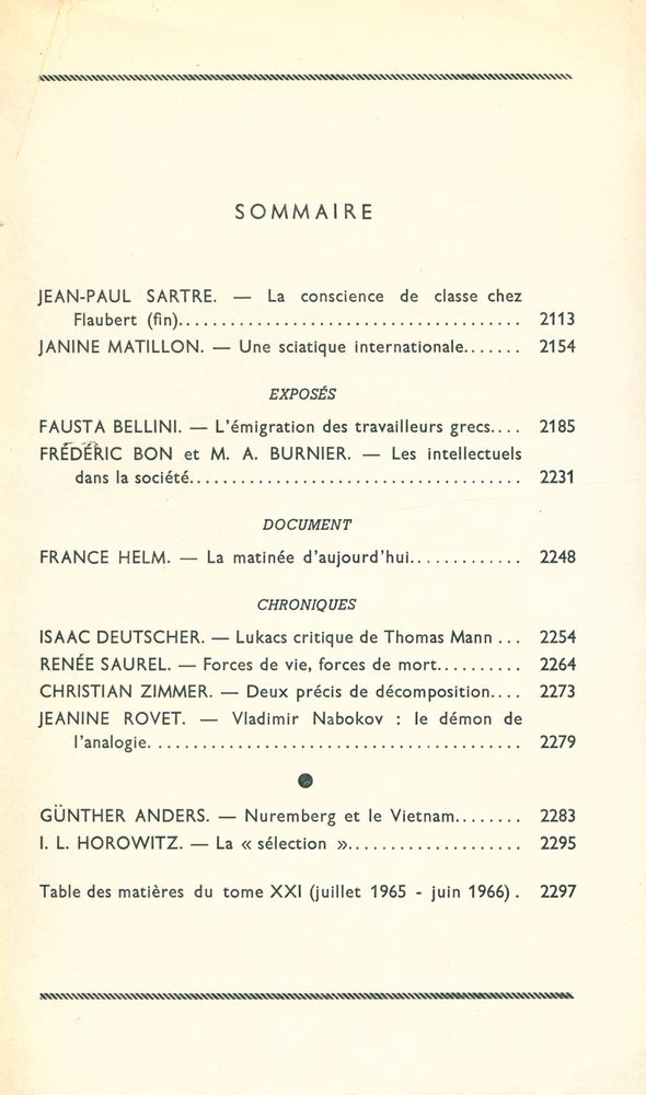 『Les Temps Modernes』 Juin 1966 N° 241 2