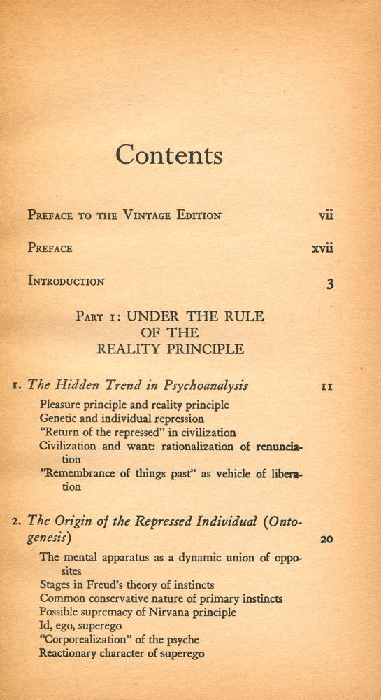『Eros and civilization : A PHILOSOPHICAL INQUIRY INTO FREUD』 2