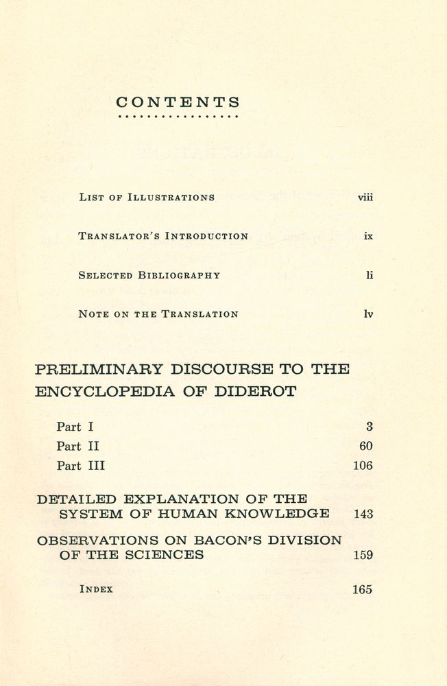 『Preliminary Discourse to the Encyclopedia of Diderot』 2