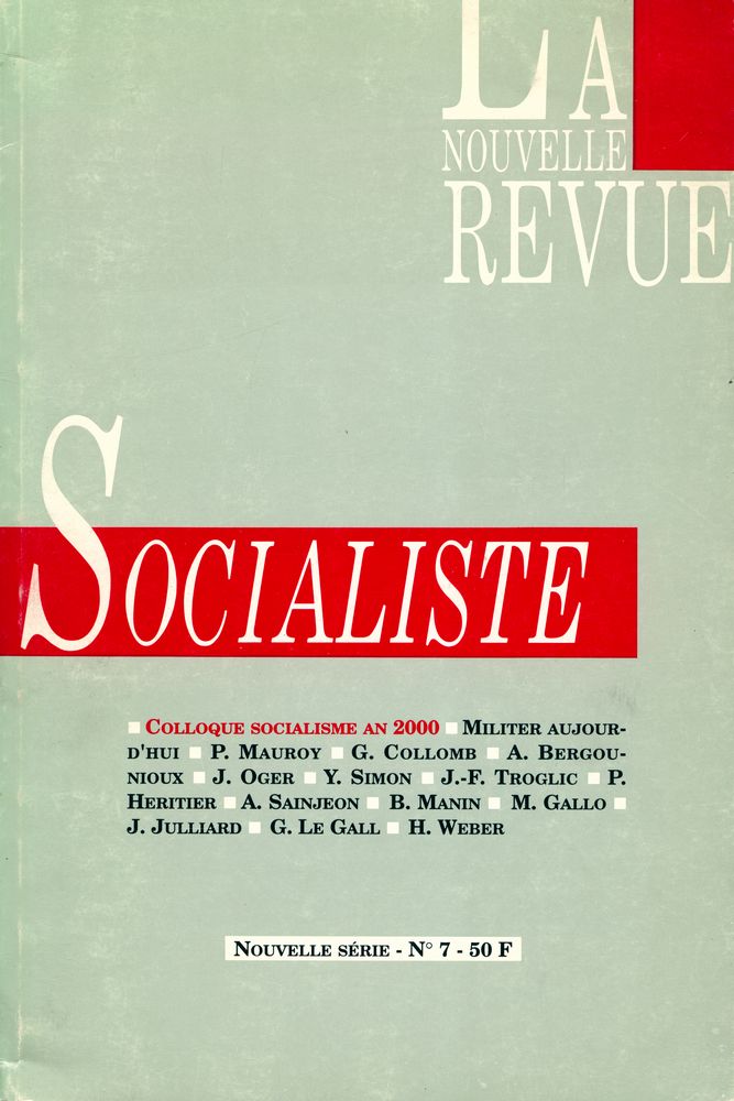 『La Nouvelle revue socialiste』 N°7 1