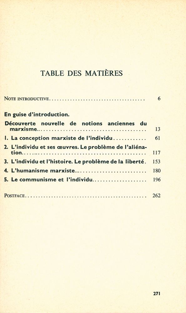 『LE MARXISME ET L'INDIVIDU』 2