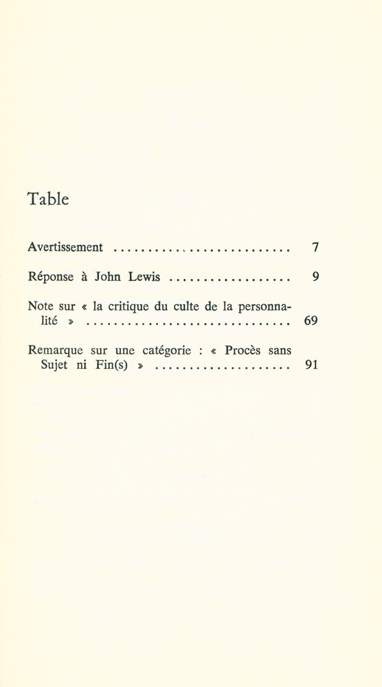 『RÉPONSE : A JOHN LEWIS』 2