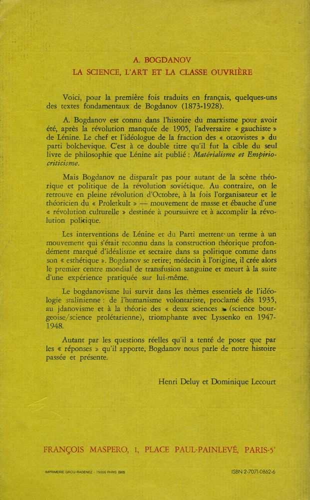 『LA SCIENCE, L'ART ET LA CLASSE OUVRIÈRE』 4