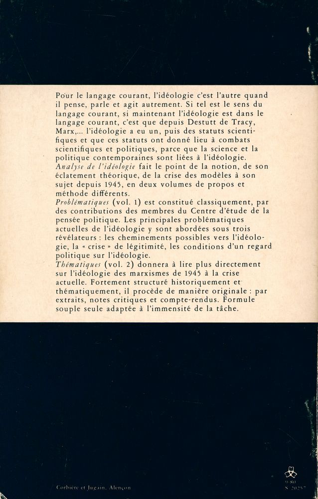 『ANALYSE DE L'IDEOLOGIE』 4